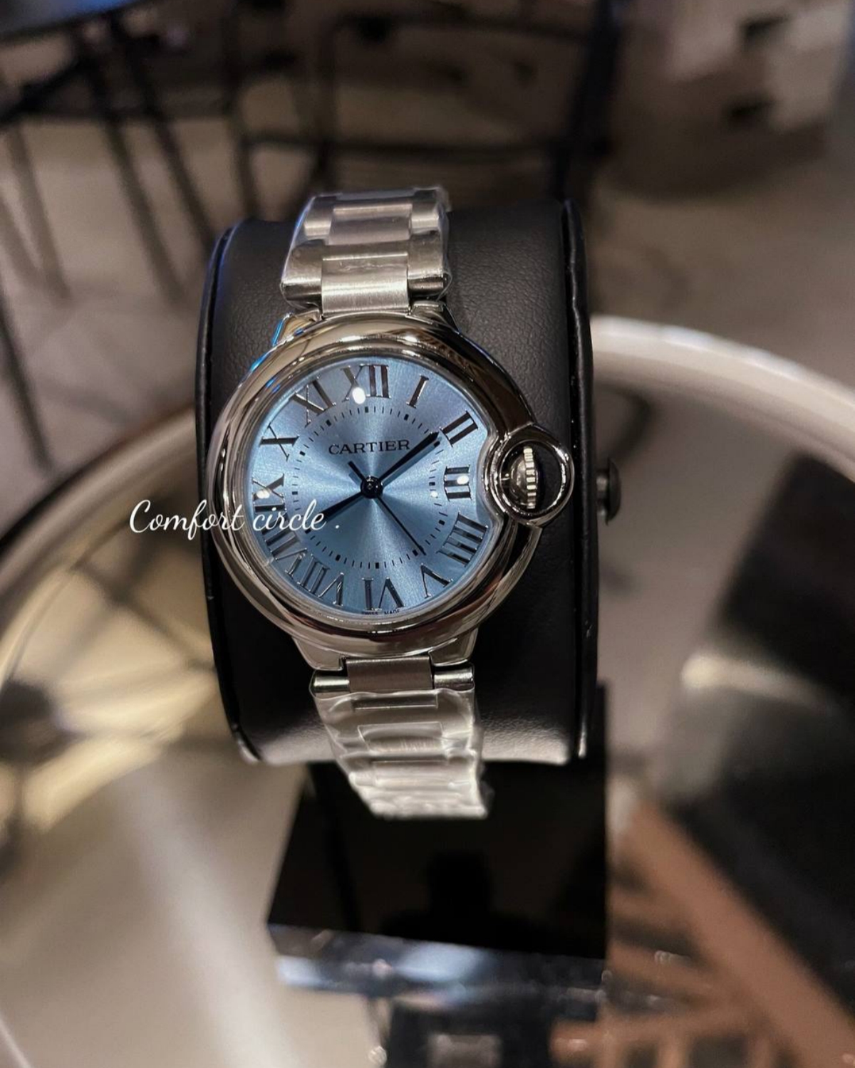 Cartier Ballon Bleu Ice Blue Dial 33mm Replica